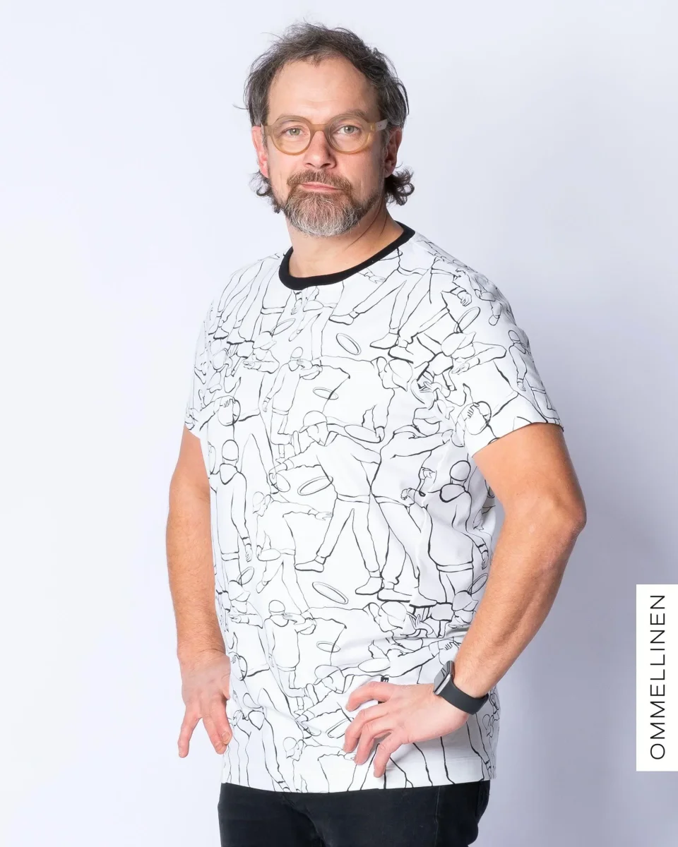 Miesten T-paita, Friba - mustavalkoinen - Image 3